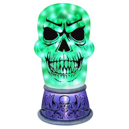 6ft. Airflowz Inflatable Halloween Skull with Swirling Lights